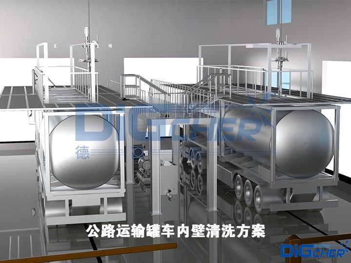 公路運輸罐車內(nèi)壁(bì)清洗(xǐ)方案