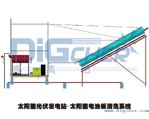 太（tài）陽能光伏發電站-太陽電池板清洗係統