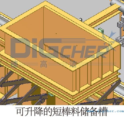 可升降的短棒料儲(chǔ)備(bèi)槽