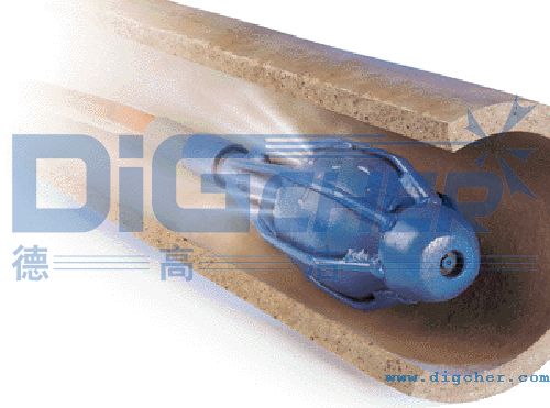 高壓水射流管道清洗示意圖