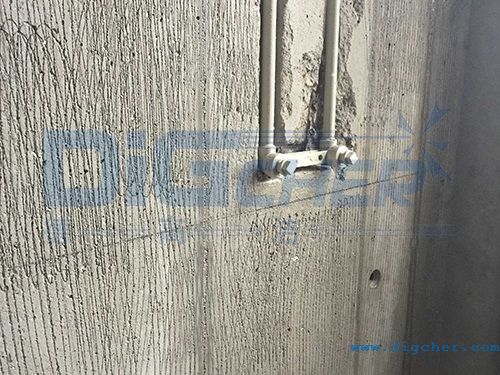 高壓(yā)水混凝土牆麵拉毛效果