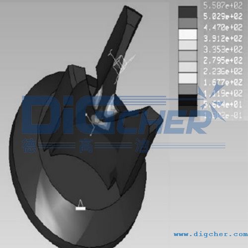 排液閥芯的應力雲圖